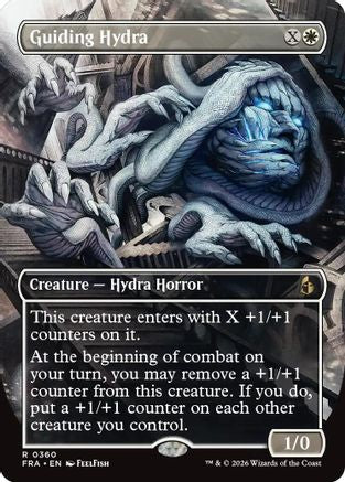 Guiding Hydra (Borderless)  [Foil]  (FRA-360) - [Reality Fracture]