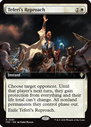 Teferi's Reproach (Extended Art)  (-091) - [Commander: Reality Fracture]