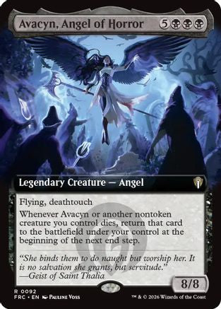 Avacyn, Angel of Horror (Extended Art)  (-092) - [Commander: Reality Fracture]