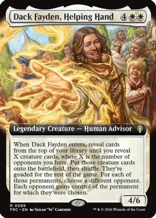 Dack Fayden, Helping Hand (Extended Art)  (-089) - [Commander: Reality Fracture]