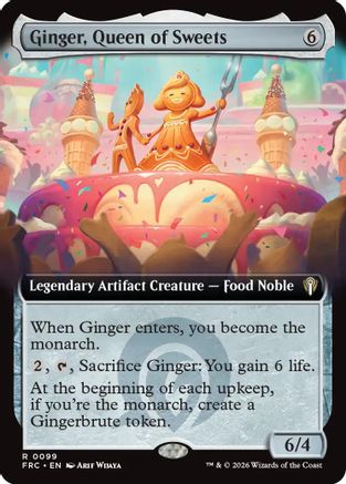 Ginger, Queen of Sweets (Extended Art)  (-099) - [Commander: Reality Fracture]