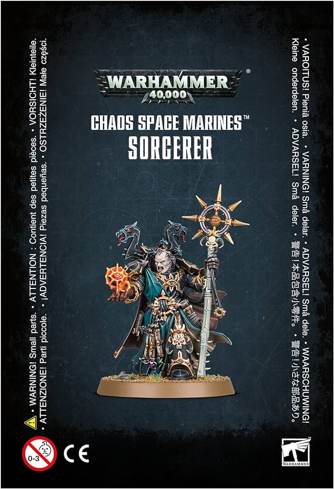 Warhammer 40K: CHAOS SPACE MARINES: Sorcerer - Trinity Hobby
