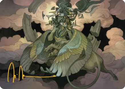 Sphinx of False Conclusions Art Card (Gold-Stamped Signature)  (ASFRA-007) - [Art Series: Reality Fracture]