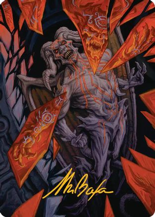Curse-Marred Demon Art Card (Gold-Stamped Signature)  (ASFRA-037) - [Art Series: Reality Fracture]