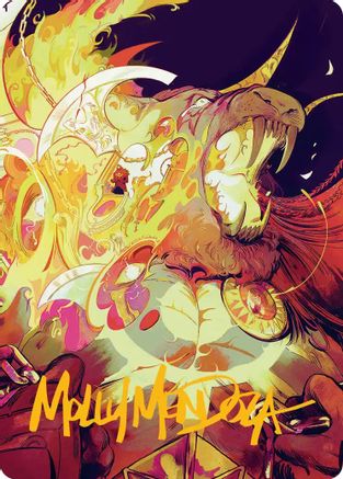 Ajani's Anguish Art Card (Gold-Stamped Signature)  (ASFRA-048) - [Art Series: Reality Fracture]