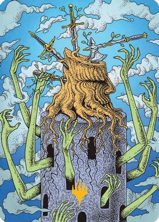 Flourishing Grapple Art Card (Gold-Stamped)  (ASFRA-051) - [Art Series: Reality Fracture]