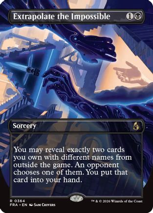 Extrapolate the Impossible (Borderless)  [Foil]  (FRA-364) - [Reality Fracture]