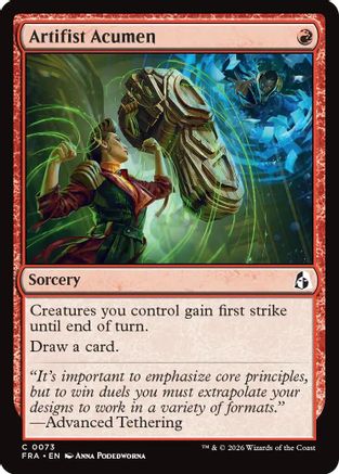 Artifist Acumen  [Foil]  (FRA-073) - [Reality Fracture]