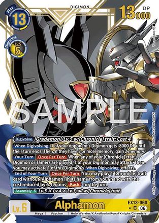 Alphamon (Alternate Art) (EX13-060) - [Chivalrous XIII] Foil