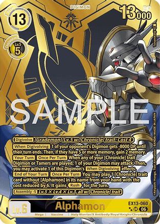 Alphamon (Rare Pull) (EX13-060) - [Chivalrous XIII] Foil