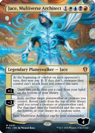 Jace, Multiverse Architect (Borderless)  [Foil]  (-001) - [Commander: Reality Fracture]