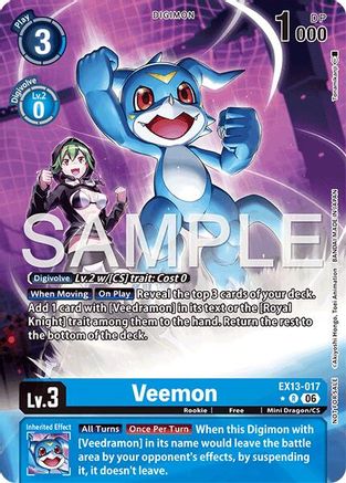 Veemon (Extended Art) (EX13-017) - [Chivalrous XIII] Foil