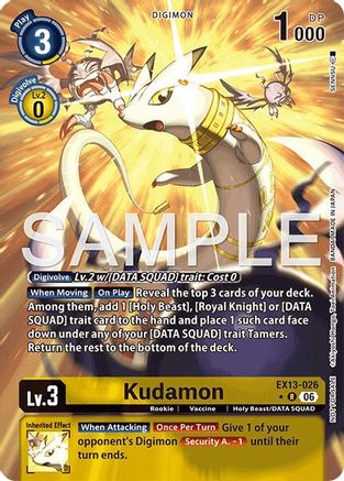 Kudamon (Extended Art) (EX13-026) - [Chivalrous XIII] Foil