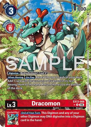 Dracomon (Extended Art) (EX13-008) - [Chivalrous XIII] Foil
