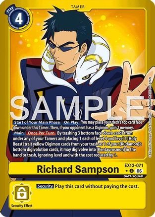 Richard Sampson (Limited Foil) (EX13-071) - [Chivalrous XIII] Foil