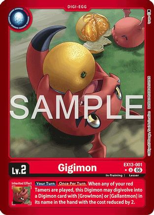 Gigimon (Limited Foil) (EX13-001) - [Chivalrous XIII] Foil