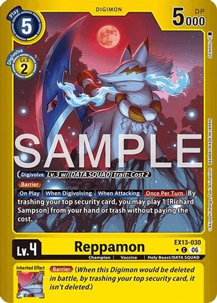 Reppamon (Limited Foil) (EX13-030) - [Chivalrous XIII] Foil