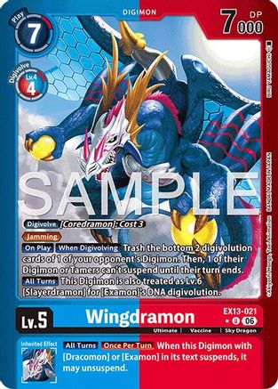 Wingdramon (Limited Foil) (EX13-021) - [Chivalrous XIII] Foil