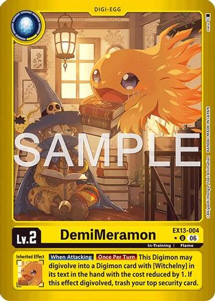 DemiMeramon (Limited Foil) (EX13-004) - [Chivalrous XIII] Foil