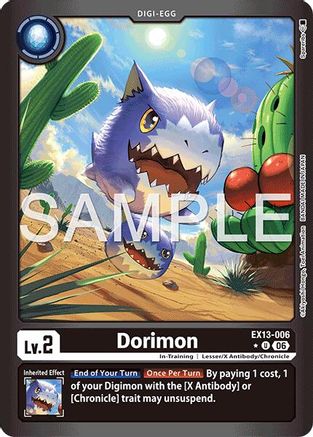 Dorimon (Limited Foil) (EX13-006) - [Chivalrous XIII] Foil