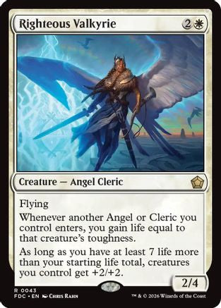 Righteous Valkyrie  (FDC-043) - [Commander: Foundations]