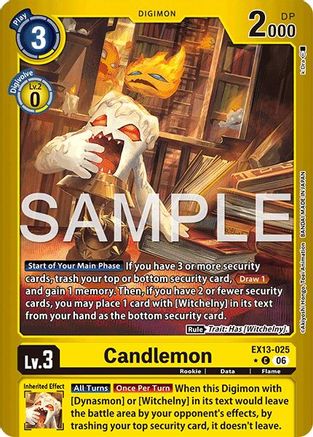 Candlemon (Limited Foil) (EX13-025) - [Chivalrous XIII] Foil