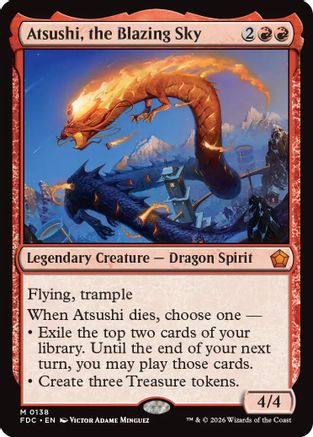 Atsushi, the Blazing Sky  (FDC-138) - [Commander: Foundations]