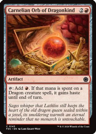 Carnelian Orb of Dragonkind  (FDC-143) - [Commander: Foundations]