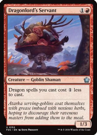 Dragonlord's Servant  (FDC-152) - [Commander: Foundations]