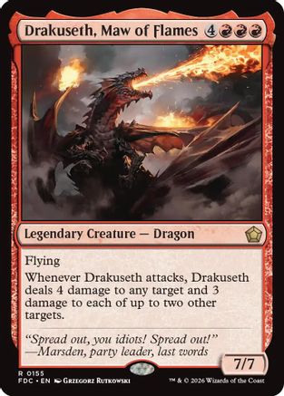 Drakuseth, Maw of Flames  (FDC-155) - [Commander: Foundations]