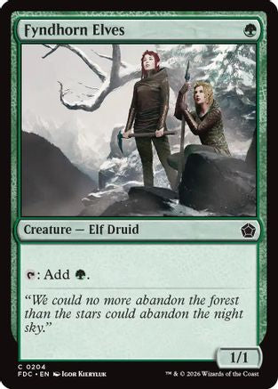 Fyndhorn Elves  (FDC-204) - [Commander: Foundations]