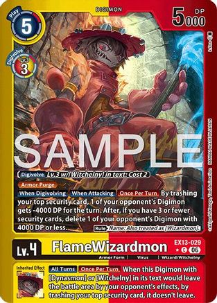 FlameWizardmon (Limited Foil) (EX13-029) - [Chivalrous XIII] Foil