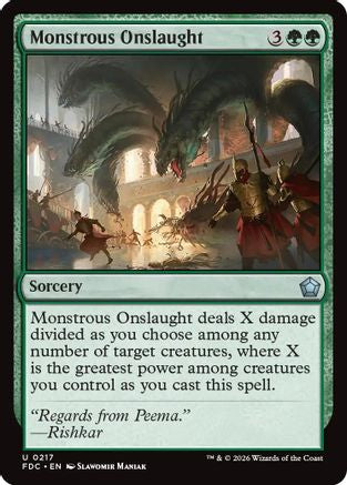 Monstrous Onslaught  (FDC-217) - [Commander: Foundations]