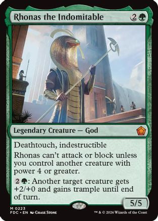 Rhonas the Indomitable  (FDC-223) - [Commander: Foundations]
