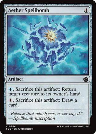 Aether Spellbomb  (FDC-244) - [Commander: Foundations]