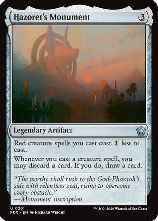 Hazoret's Monument  (FDC-261) - [Commander: Foundations]