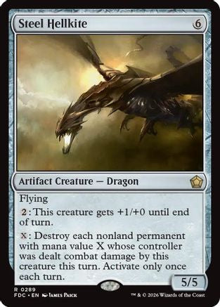 Steel Hellkite  (FDC-289) - [Commander: Foundations]
