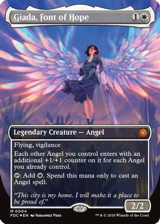 Giada, Font of Hope (Borderless)  [Foil]  (FDC-004) - [Commander: Foundations]