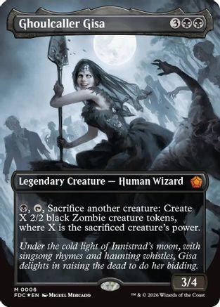 Ghoulcaller Gisa (Borderless)  [Foil]  (FDC-006) - [Commander: Foundations]