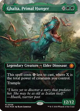 Ghalta, Primal Hunger (Borderless)  [Foil]  (FDC-008) - [Commander: Foundations]