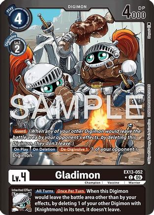 Gladimon (Limited Foil) (EX13-052) - [Chivalrous XIII] Foil