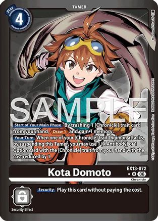 Kota Domoto (Limited Foil) (EX13-072) - [Chivalrous XIII] Foil
