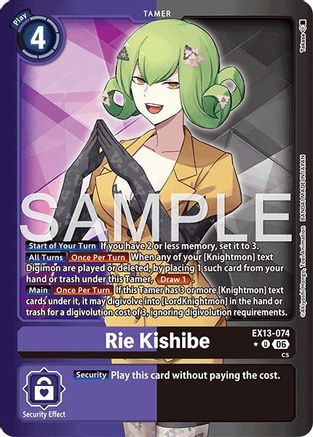 Rie Kishibe (Alternate Art) (EX13-074) - [Chivalrous XIII] Foil