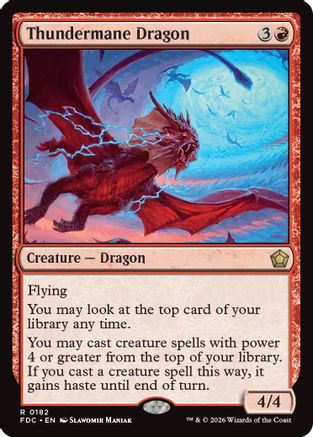 Thundermane Dragon  (FDC-182) - [Commander: Foundations]