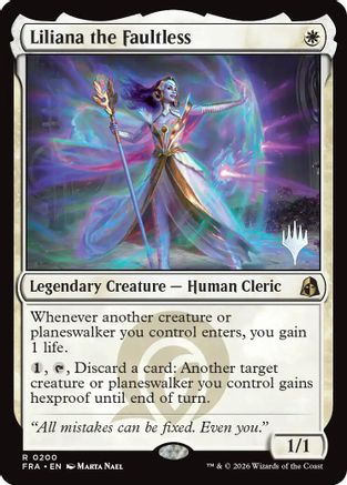 Liliana the Faultless  [Foil]  (PPFRA-200) - [Promo Pack: Reality Fracture]