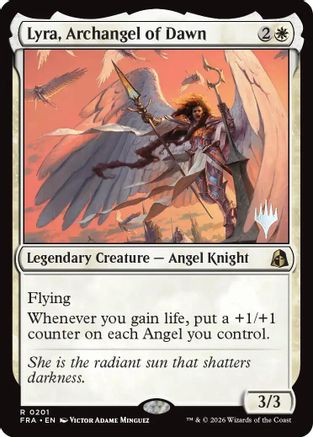 Lyra, Archangel of Dawn  [Foil]  (PPFRA-201) - [Promo Pack: Reality Fracture]