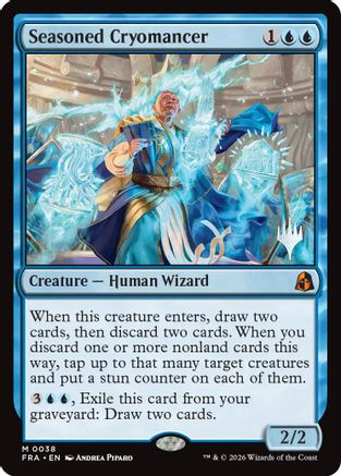 Seasoned Cryomancer  [Foil]  (PPFRA-038) - [Promo Pack: Reality Fracture]