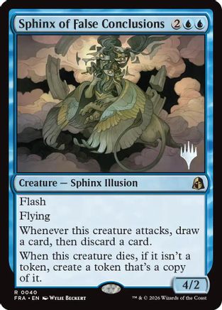 Sphinx of False Conclusions  [Foil]  (PPFRA-040) - [Promo Pack: Reality Fracture]