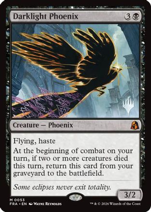 Darklight Phoenix  [Foil]  (PPFRA-053) - [Promo Pack: Reality Fracture]
