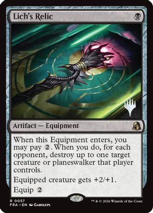 Lich's Relic  [Foil]  (PPFRA-057) - [Promo Pack: Reality Fracture]
